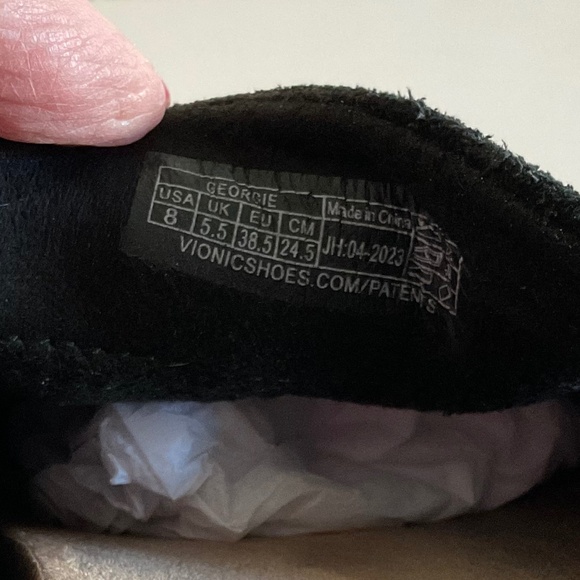 VIONIC Georgie Mule Black Suede Size 8 - Picture 6 of 9